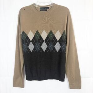 Structure Men's 100% Fine Italian Merino Wool Quiet Luxury Old Money Sweater S